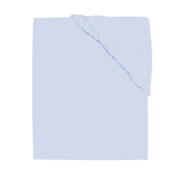 Cearceaf cu elastic, MimiNu, Jerse, Pentru patut 140X70 cm, Material certificat Oeko Tex Standard 100, Light Blue