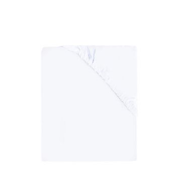 Cearceaf cu elastic, MimiNu, Jerse, Pentru pat 160x80 cm, Material certificat Oeko Tex Standard 100, White