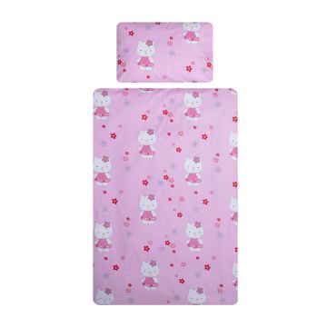 Lenjerie patut cu 4 piese Little Kitty Pink 039