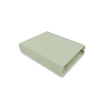 Cearceaf cu elastic MimiNu 90x40 cm din bumbac jersey olive