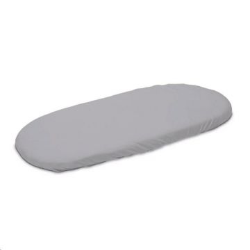 Cearceaf cu elastic, New Baby, Pentru landou, Din Bumbac, 35 x 75 cm, 0 luni+, Grey