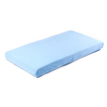 Cearceaf cu elastic, Sensillo, Pentru patut, Din bumbac jersey, 120x60 cm, 0 luni+, Blue