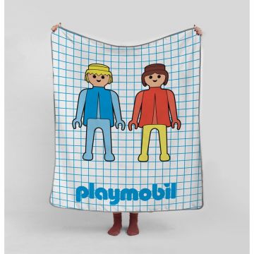 Pătură pentru copii din microfibră 130x130 cm Checkerboard – Playmobil