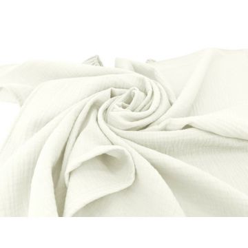 Cearceaf cu elastic, MimiNu, Pentru patut 140X70 cm, Din muselina bumbac certificat Oeko Tex Standard 100, Cream