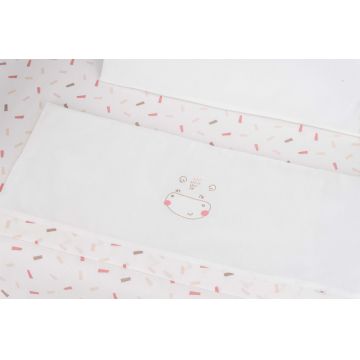 Set lenjerie 5piese pentru patut 80x50cm KikkaBoo Mini cot Hippo Dreams