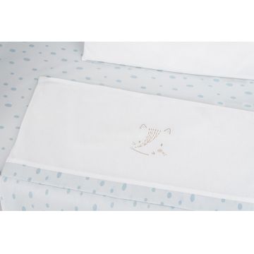 Set lenjerie 5piese pentru patut 80x50cm KikkaBoo Mini cot Little Fox