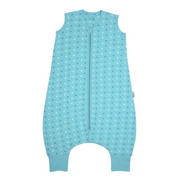 Slumbersac - Sac de dormit cu picioruse Teal Stars 12-18 luni 3.5 Tog