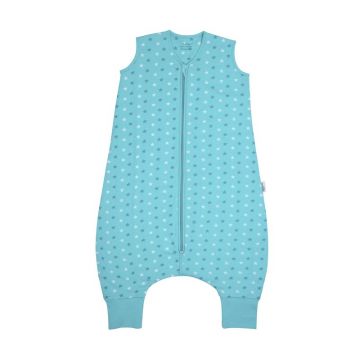 Slumbersac - Sac de dormit cu picioruse Teal Stars 2-3 ani 3.5 Tog