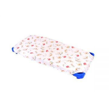 Lenjerie patut gradinita 5 piese bumbac 100% model Flori de bumbac