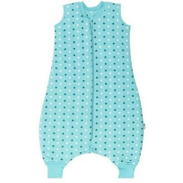 Sac de dormit cu picioruse Teal Stars 6-12 luni 0.5 Tog