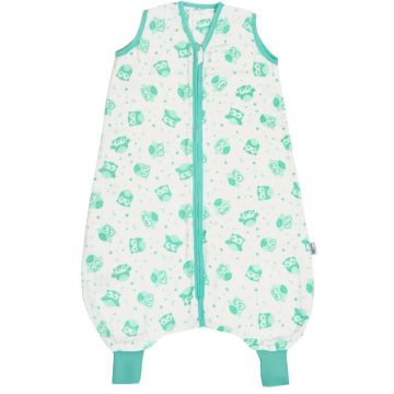 Slumbersac - Sac de dormit cu picioruse Mint Owl din muselina 12-18 luni 0.5 Tog