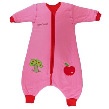 Slumbersac - Sac de dormit cu picioruse si maneca lunga detasabila Apple of my eye 5-6 ani 2.5 Tog, Roz