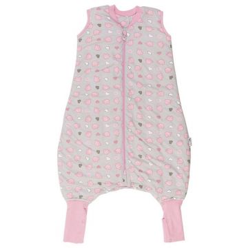 Slumbersac - Sac de dormit cu picioruse si talpa antiderapanta 12-18 luni 2.5 Tog, Pink Elephant