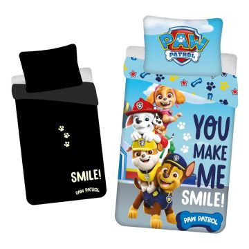 Lenjerie de pat fosforescentă pentru copii din bumbac pentru pat de o persoană 140x200 cm Paw Patrol – Jerry Fabrics Lenjerie de pat fosforescentă pentru copii din bumbac pentru pat de o persoană 140x200 cm Paw Patrol – Jerry Fabrics