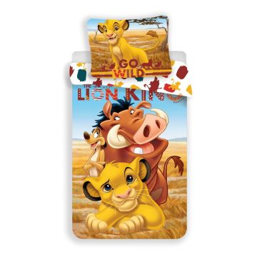 Lenjerie de pat pentru copii din bumbac pentru pat de o persoană 140x200 cm Lion King – Jerry Fabrics Lenjerie de pat pentru copii din bumbac pentru pat de o persoană 140x200 cm Lion King – Jerry Fabrics