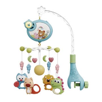 Carusel muzical pentru patut, Bebe Stars, Cu ursuleti si proiector de stele, Blue Carusel muzical pentru patut, Bebe Stars, Cu ursuleti si proiector de stele, Blue