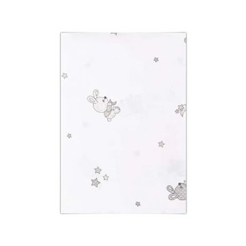 Cearsaf de pat Lorelli 150 x 100 cm Little Rabbits Grey Cearsaf de pat Lorelli 150 x 100 cm Little Rabbits Grey