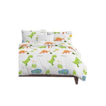 Lenjerie de pat pentru copii albă pentru pat de o persoană 140x200 cm Dinolar – Mijolnir Lenjerie de pat pentru copii albă pentru pat de o persoană 140x200 cm Dinolar – Mijolnir