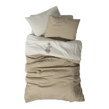 Lenjerie de pat pentru copii bej din bumbac pentru pătuț cu cearceaf inclus, cu 4 piese 100x150 cm Lamp – Mijolnir Lenjerie de pat pentru copii bej din bumbac pentru pătuț cu cearceaf inclus, cu 4 piese 100x150 cm Lamp – Mijolnir