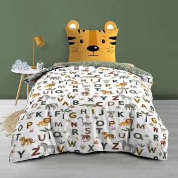 Lenjerie de pat pentru copii din bumbac pentru pat de o persoană 140x200 cm Tigry – douceur d'intérieur Lenjerie de pat pentru copii din bumbac pentru pat de o persoană 140x200 cm Tigry – douceur d'intérieur