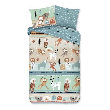 Lenjerie de pat pentru copii din bumbac pentru pat de o persoană, extinsă 140x220 cm Play – Good Morning Lenjerie de pat pentru copii din bumbac pentru pat de o persoană, extinsă 140x220 cm Play – Good Morning