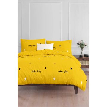Lenjerie de pat pentru copii galbenă pentru pat de o persoană 140x200 cm Dide – Mijolnir Lenjerie de pat pentru copii galbenă pentru pat de o persoană 140x200 cm Dide – Mijolnir