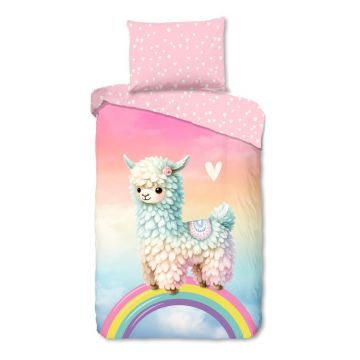 Lenjerie de pat pentru copii roz din bumbac pentru pat de o persoană 140x200 cm Chico – Good Morning Lenjerie de pat pentru copii roz din bumbac pentru pat de o persoană 140x200 cm Chico – Good Morning