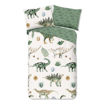 Lenjerie de pat pentru copii verde-bej din bumbac pentru pat de o persoană 140x200 cm Gabi – Good Morning Lenjerie de pat pentru copii verde-bej din bumbac pentru pat de o persoană 140x200 cm Gabi – Good Morning
