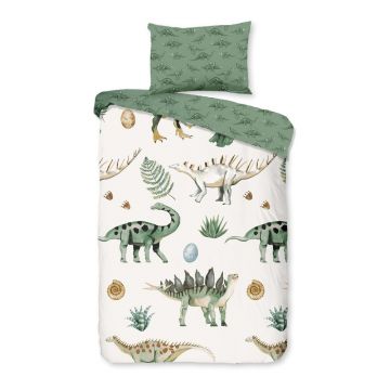 Lenjerie de pat pentru copii verde-bej din bumbac pentru pătuț 100x135 cm Gabi – Good Morning Lenjerie de pat pentru copii verde-bej din bumbac pentru pătuț 100x135 cm Gabi – Good Morning