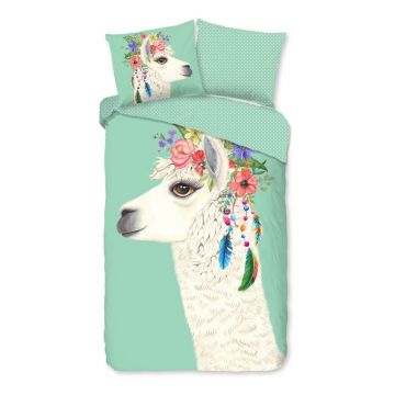 Lenjerie de pat pentru copii verde-mentă din bumbac pentru pat de o persoană, extinsă 140x220 cm Joey – Good Morning Lenjerie de pat pentru copii verde-mentă din bumbac pentru pat de o persoană, extinsă 140x220 cm Joey – Good Morning
