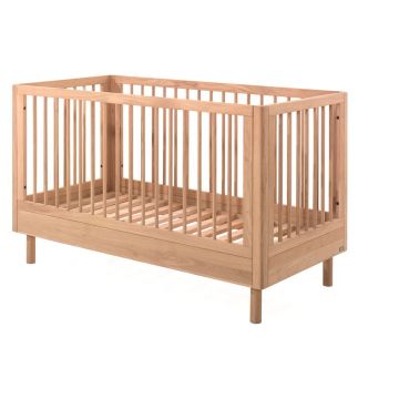 Pătuț în culoare naturală din lemn de stejar 70x140 cm Forrest – Vipack Pătuț în culoare naturală din lemn de stejar 70x140 cm Forrest – Vipack