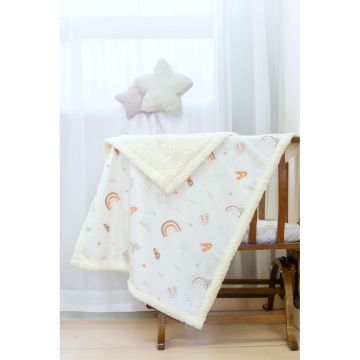 Pătură pentru copii albă din bumbac ranforcé 75x100 cm Abc – Mijolnir Pătură pentru copii albă din bumbac ranforcé 75x100 cm Abc – Mijolnir