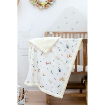 Pătură pentru copii albă din bumbac ranforcé 75x100 cm Dinozor – Mijolnir Pătură pentru copii albă din bumbac ranforcé 75x100 cm Dinozor – Mijolnir
