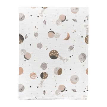 Pătură pentru copii albă din muselină 75x100 cm Spacebit – Mijolnir Pătură pentru copii albă din muselină 75x100 cm Spacebit – Mijolnir