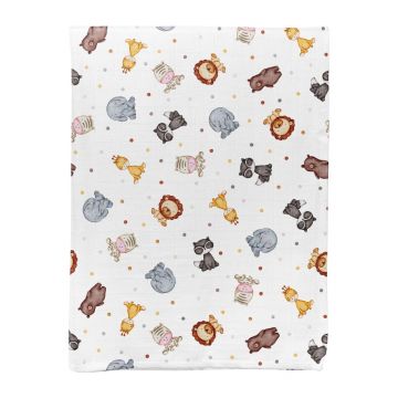 Pătură pentru copii albă din muselină 75x100 cm Zoo – Mijolnir Pătură pentru copii albă din muselină 75x100 cm Zoo – Mijolnir