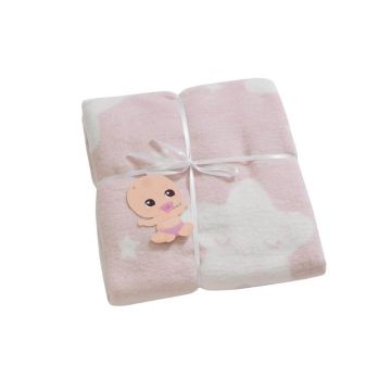 Pătură pentru copii roz-deschis din polar, fleece 100x120 cm Star – Mijolnir Pătură pentru copii roz-deschis din polar, fleece 100x120 cm Star – Mijolnir