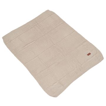 Paturica tricotata pentru bebelusi bumbac si fibre bambus Cangaroo Popcorn Maro 80x110 cm Paturica tricotata pentru bebelusi bumbac si fibre bambus Cangaroo Popcorn Maro 80x110 cm