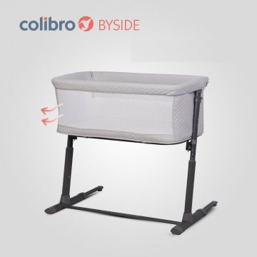 Patut Co-Sleeper 2 in 1 pentru copii Colibro BySide Bassinet, cu saltea inclusa, inaltime reglabila pe 9 nivele si unghi de inclinare de 30 de grade, sistem automat de retractare picioare, dimensiune 93 x 58 cm, Cloud Patut Co-Sleeper 2 in 1 pentru copii Colibro BySide Bassinet, cu saltea inclusa, inaltime reglabila pe 9 nivele si unghi de inclinare de 30 de grade, sistem automat de retractare picioare, dimensiune 93 x 58 cm, Cloud