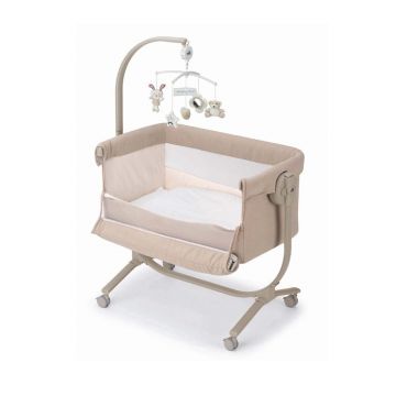 Patut cu leganare Cullami Bej, co-sleeper 2 in 1 cu laterala culisanta, setare unghiulara, roti, reglabil in 8 pozitii pe inaltime Patut cu leganare Cullami Bej, co-sleeper 2 in 1 cu laterala culisanta, setare unghiulara, roti, reglabil in 8 pozitii pe inaltime