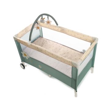 Patut pliabil Jane Duo Level Botanic cu roti, arcada cu jucarii, geanta de transport, doua nivele Patut pliabil Jane Duo Level Botanic cu roti, arcada cu jucarii, geanta de transport, doua nivele