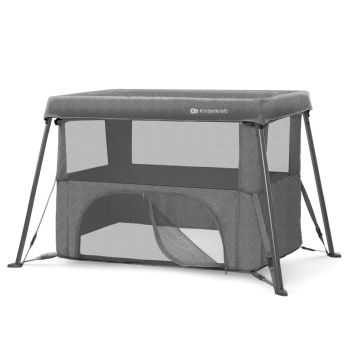 Patut pliabil Kinderkraft Cami Grey cu doua nivele si rucsac de calatorie Patut pliabil Kinderkraft Cami Grey cu doua nivele si rucsac de calatorie