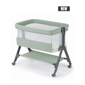 Patut Sempreconte Air Mint, co-sleeper 2 in 1, cu laterala culisanta, setare unghiulara, roti, geanta voiaj, reglabil in 8 pozitii pe inaltime Patut Sempreconte Air Mint, co-sleeper 2 in 1, cu laterala culisanta, setare unghiulara, roti, geanta voiaj, reglabil in 8 pozitii pe inaltime