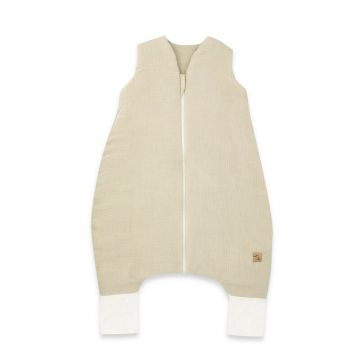 Sac de dormit, Qmini, Cu picioruse, De iarna, Din muselina dubla, Cu fermoar pe mijloc, 90 cm, S, Material certificat Oeko Tex Standard 100, Warm Beige Sac de dormit, Qmini, Cu picioruse, De iarna, Din muselina dubla, Cu fermoar pe mijloc, 90 cm, S, Material certificat Oeko Tex Standard 100, Warm Beige