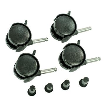 Set 4 roti, Qmini, Compatibile cu patuturile Babyneeds si Qmini, Negru Set 4 roti, Qmini, Compatibile cu patuturile Babyneeds si Qmini, Negru
