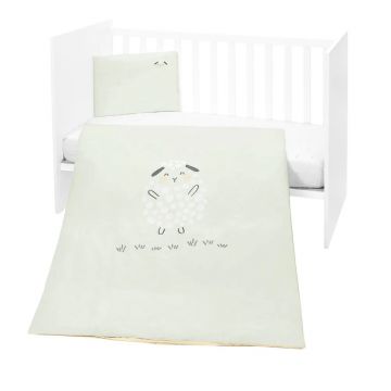 Set lenjerie de pat 3 piese Kikka Boo Sleepy Sheep Verde Set lenjerie de pat 3 piese Kikka Boo Sleepy Sheep Verde