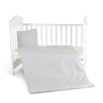 Set lenjerie de pat Moni Hugzz 60 x 120 cm 3 piese stelute gri Set lenjerie de pat Moni Hugzz 60 x 120 cm 3 piese stelute gri